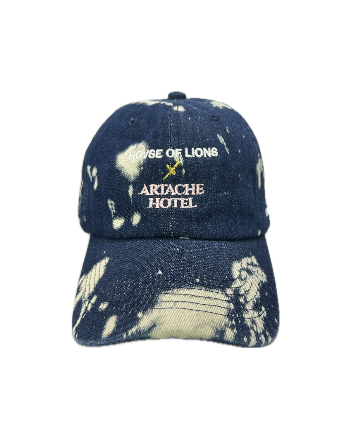 HOVSE OF LIONS x ARTACHE HOTEL Denim Bleach Splatter Hat