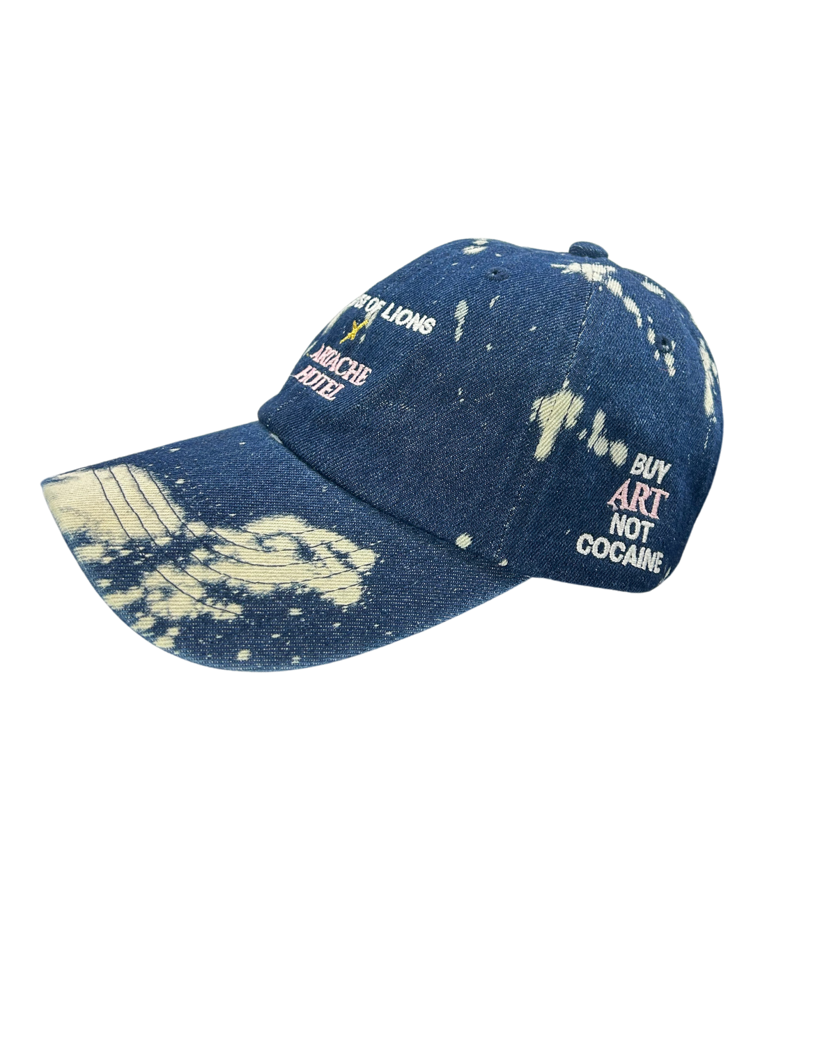 HOVSE OF LIONS x ARTACHE HOTEL Denim Bleach Splatter Hat