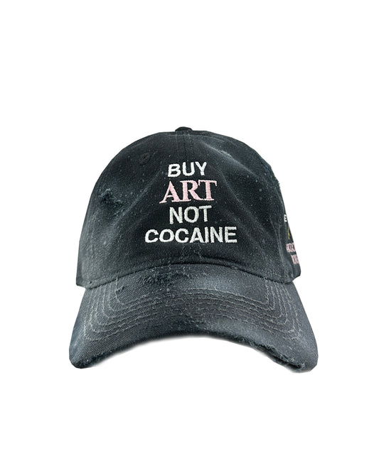 BUY ART NOT COCAINE Destroyed Dad Hat